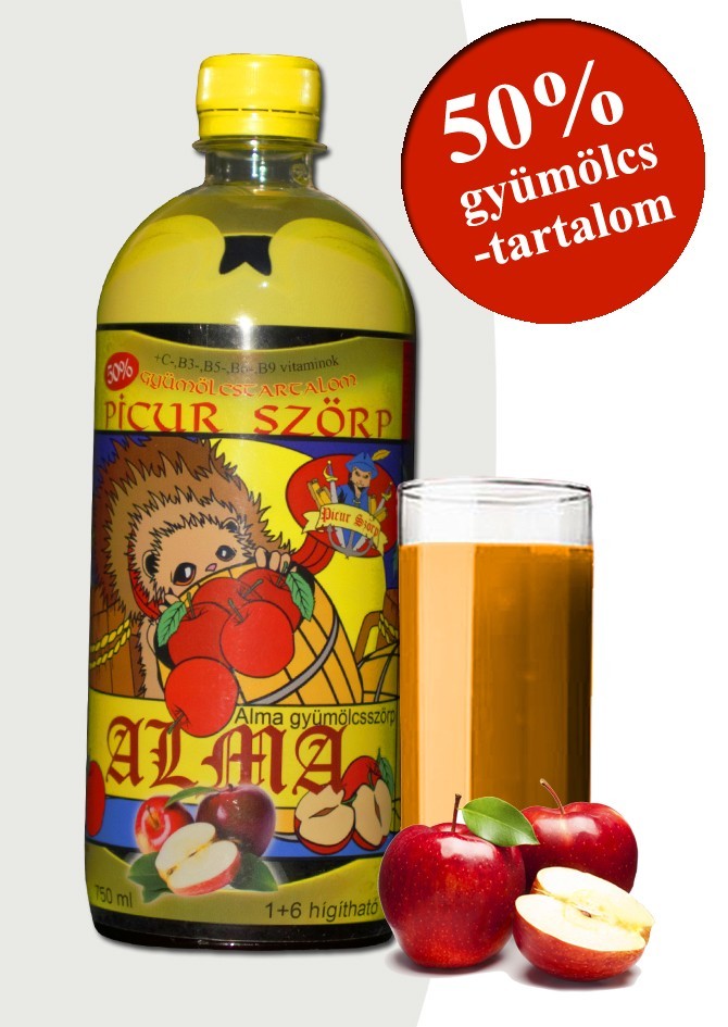 Picur almaszörp 50% gyümölcstartalommal