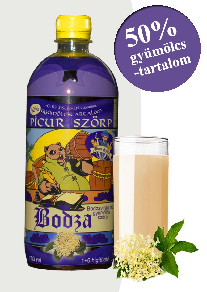 Picur bodzavirág ízű szörp 50% gyümölcstartalommal