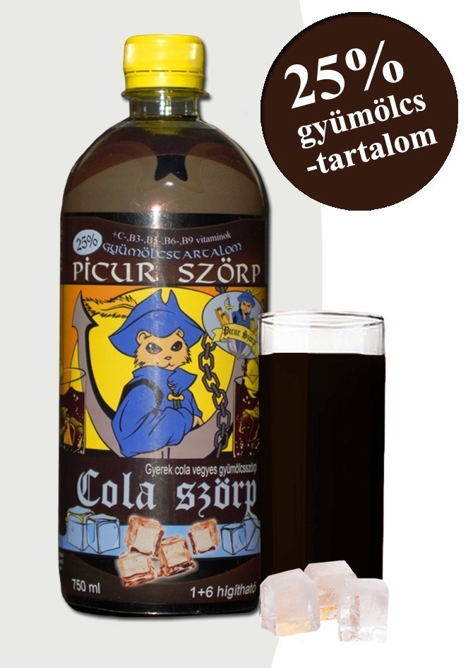 Picur cola szörp 25% gyümölcstartalommal